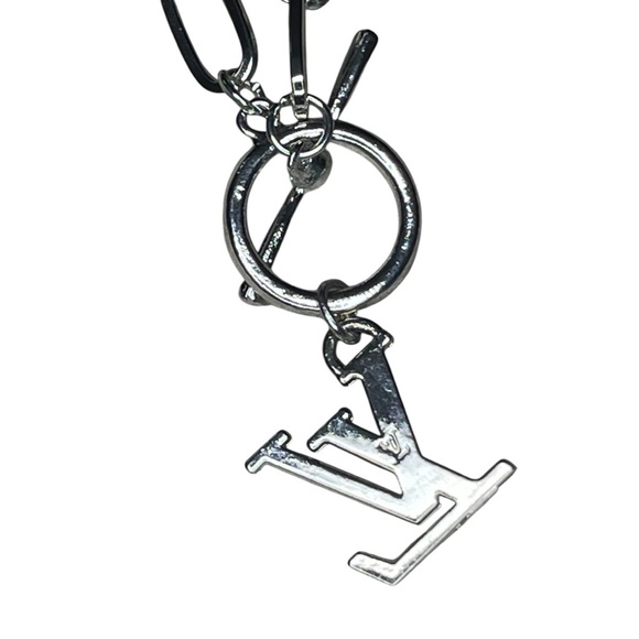 Stamped Silver Louis Vuitton Authentic Upcycled LV charm necklace - Picture 6 of 8